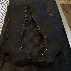 Thigh high heel boots